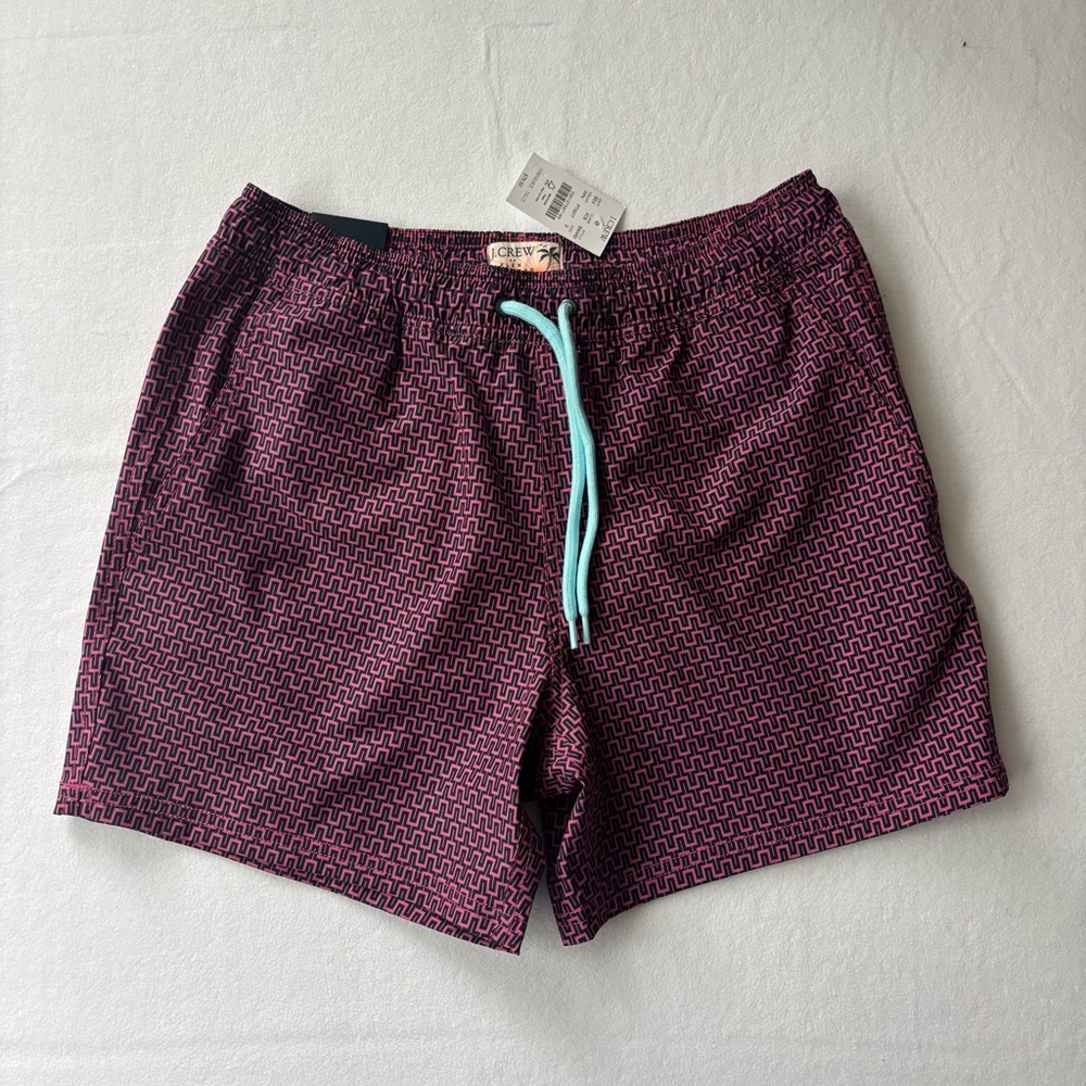 J. Crew Patterned 5” Swim Trunks sz. small